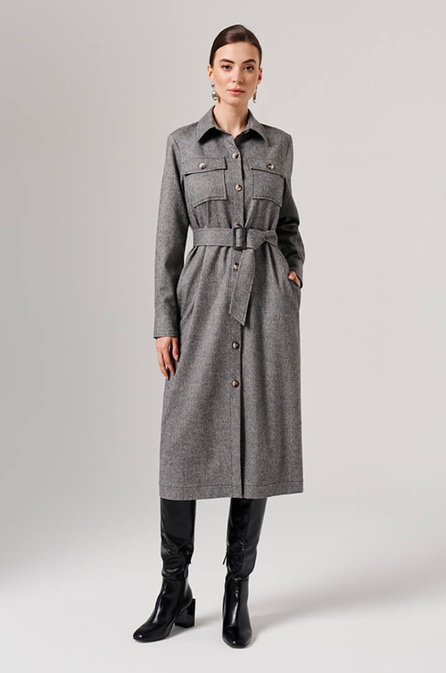 51643 Платье женское (серый меланж)