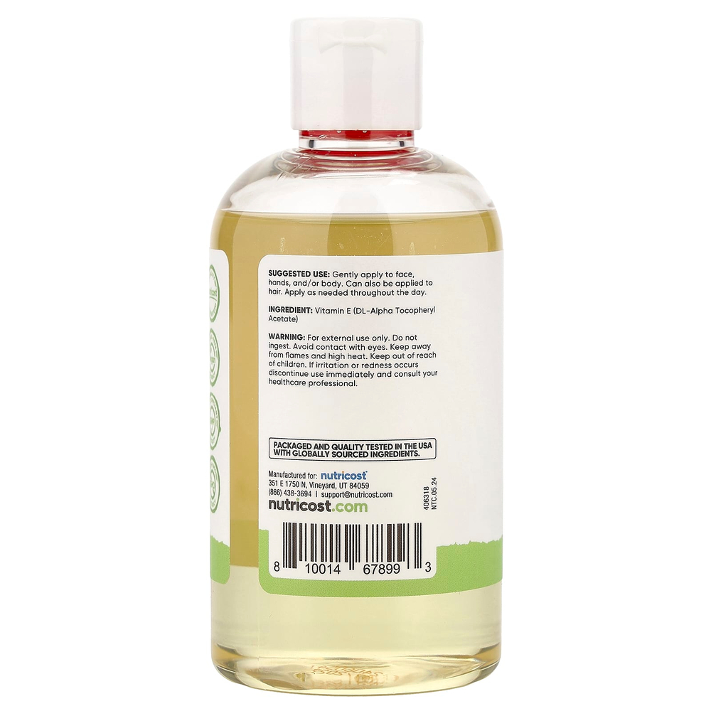 Nutricost, Essentials, масло с витамином E, 240 мл (8 жидк. унций)