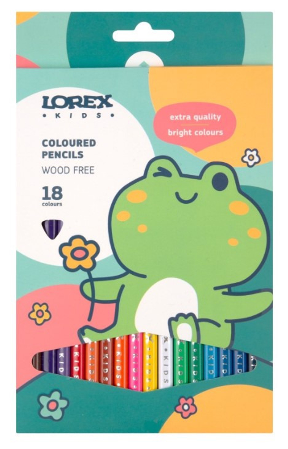 Карандаши цветные 18 цвета(ов) пл. трехгран. ЛОРЕКС Кидз (LXKCPWF-18)