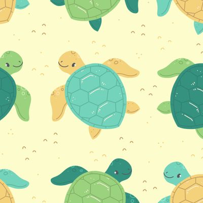 Морские черепахи на песке