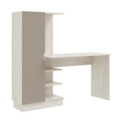 Компьютерный стол Юниор-4, Шарли Мокко, Дуб Крафт Белый