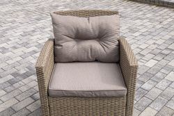 "Филадельфия" лаунж-зона из искусственного ротанга, цвет соломенный, цвет подушек бежевый