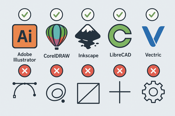 Сравнение векторных редакторов для ЧПУ: какой выбрать? Сравнение векторных редакторов для ЧПУ: какой выбрать?