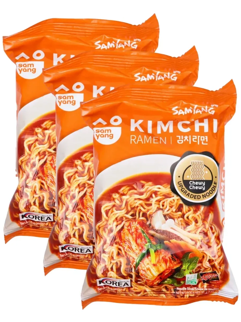 Лапша Kimchi Ramen со вкусом Кимчи 80 г * 3 шт