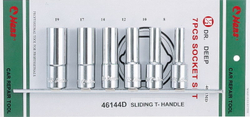 Набор 6-гранных длинных торцевых головок на 1/2" Hans, 4601MD
