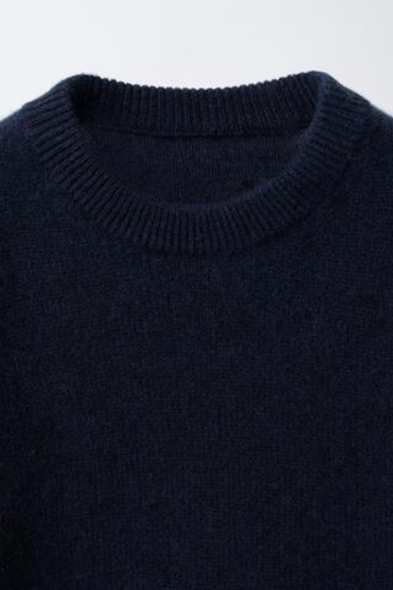 ZARA СВИТЕР ИЗ 100% КАШЕМИРА, МОРСКОЙ СИНИЙ