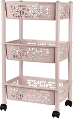 Этажерка Light 3-х секционная прямоугольная 370*290*160 на колесиках Keeplex