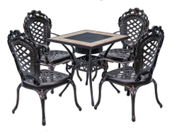 Обеденный набор стол для барбекю «BBQ-3» (70×70 см) артикул 6348 и 4 кресла из Финляндии.