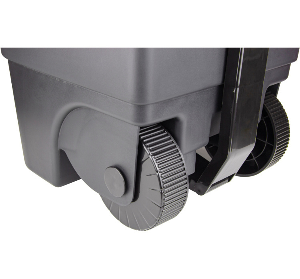 Бак 60л с педалью на колесах Серый