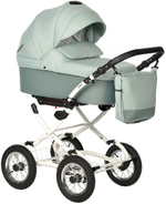 Детская коляска Indigo Barbara 21 Classic 3 в 1 с автокреслом Avionaut Cosmo Grey Ba02 шалфей