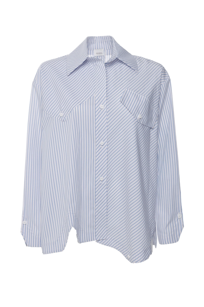 РУБАШКА ДАНИ МОЛОЧНЫЙ В ПОЛОСКУ