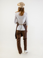 Фартук повара шоколад "Lemon" лямки беж