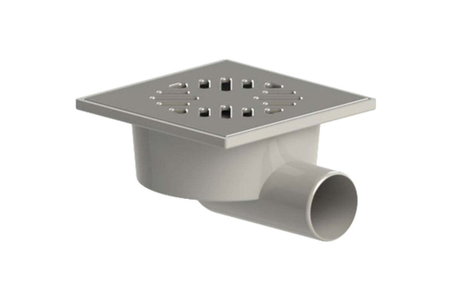 ТРАП ПЛАСТИК. НЕРЖ. РЕШЕТКА УГЛОВОЙ 15 Х 15 СМ (ДИАМ. 50ММ), MP-У ИС.110456