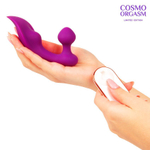 Фиолетовый массажёр с 9 режимами вибрации и пультом ДУ (Цвет: фиолетовый)