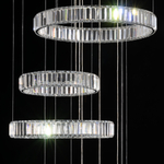 Citilux Чезаре CL338661 LED Люстра хрустальная с пультом Хром