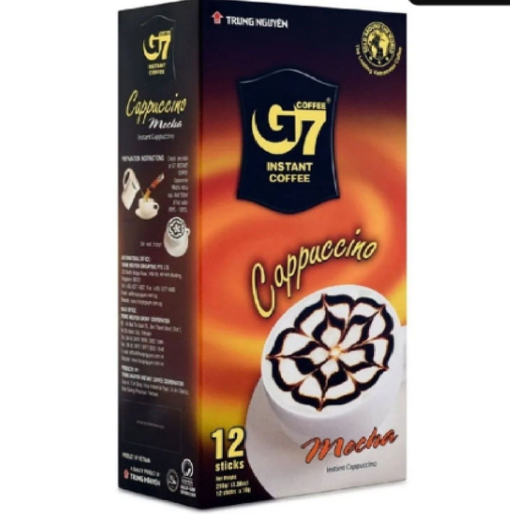 G7 Вьетнамский кофе растворимый Cappuccino Mocha - Капучино Мока (TRUNG NGUYEN), коробка 12саше*18г