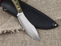 Нож для бушкрафта "Канадец", сталь VG-10/Elmax, рукоять G10 (жёлтая)