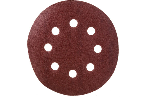 Круг шлифовальный СТАНДАРТ (5 шт; 125 мм; 8 отв; Р120) Зубр 35350-125-120