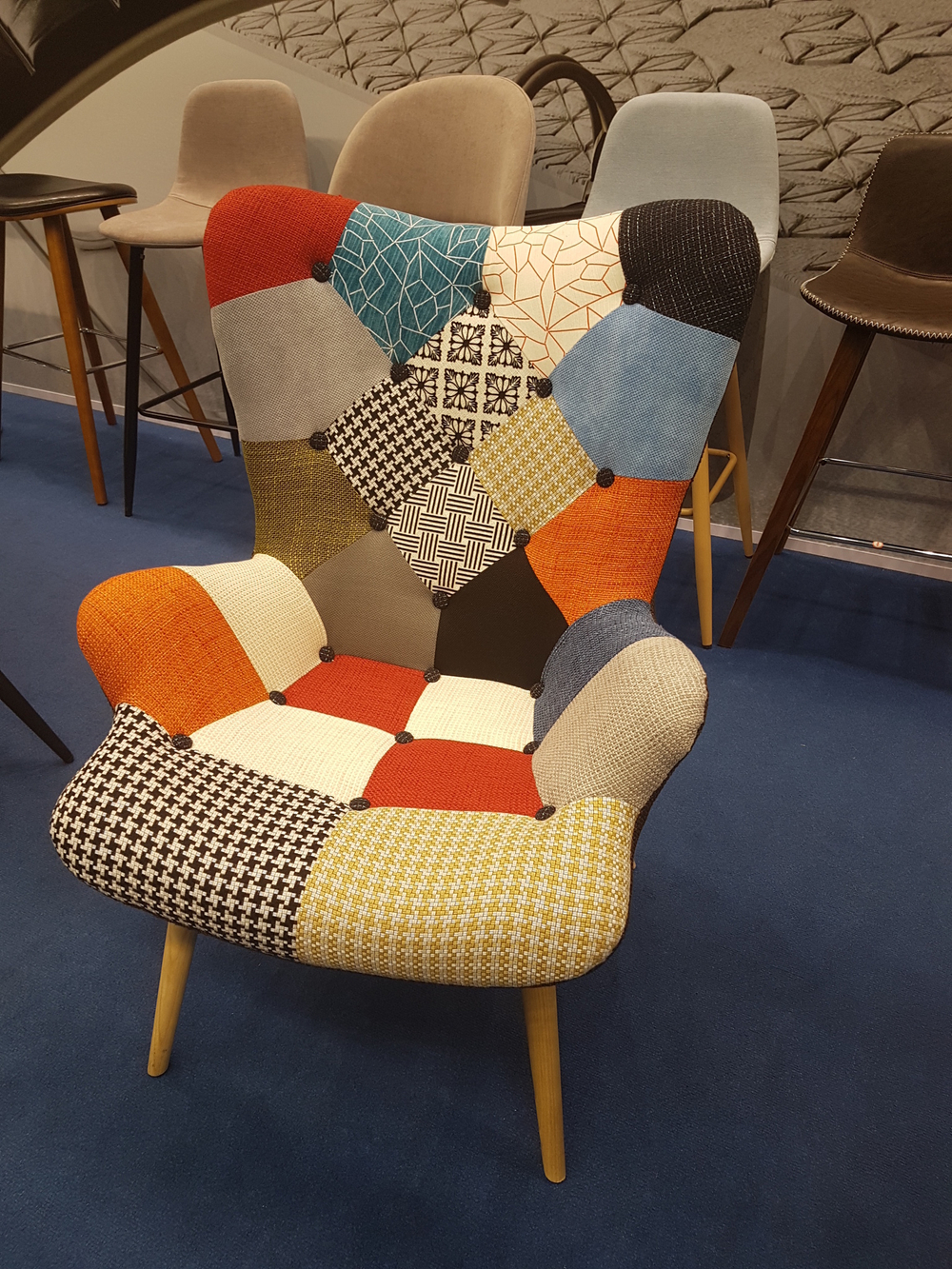 Кресло Contour DС-917(P) patchwork-лоскутный микс