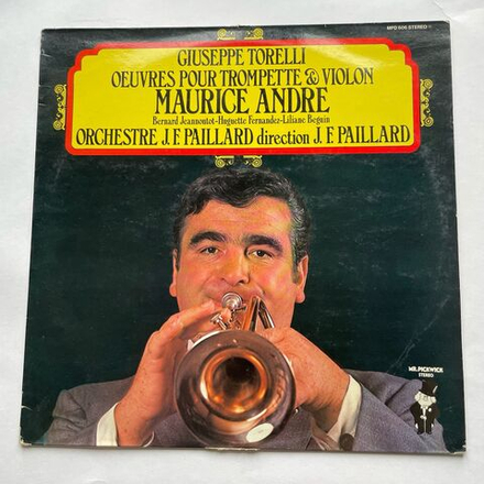 Винтажная виниловая пластинка LP Maurice Andre Giuseppe Torelli Oeuvres pour Trompette and Violon (Франция 1974)