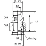 Соединение PNF DL12 18х1.5 - DS08 16x1.5 (корпус)