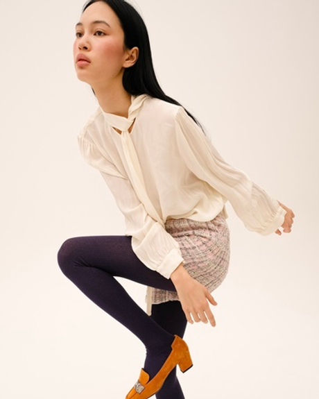 Колготки в рубчик Черника