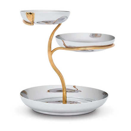 Трехуровневая чаша L'Objet Deco Leaves большая