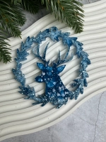 Новогодняя елочная игрушка Олень в круге