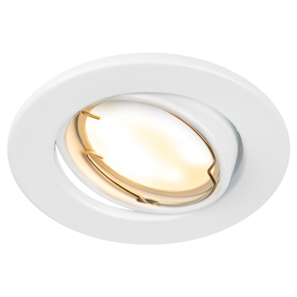 ST2A WH Светильник ЭРА штампованный поворотный MR16,12V/220V, 50W белый | Штампованные встраиваемые светильники