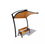 Пергола "Волна", сосна, тик