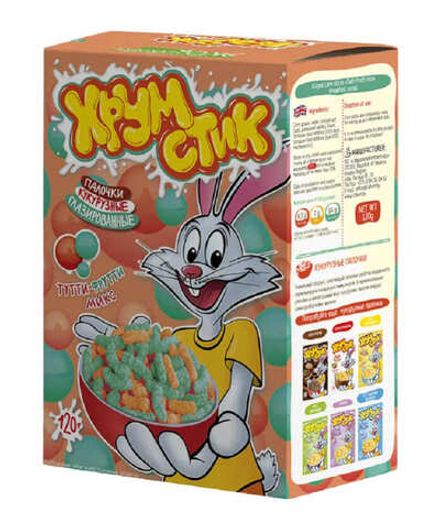 Палочки кукурузные глазированные "ХрумСтик" Тутти-Фрутти микс 120г. Лидкон