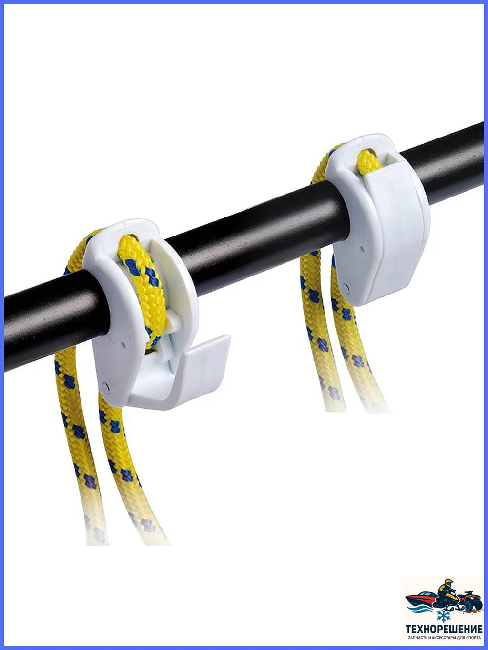 Зажим для кранца/ Держатель для кранца Osculati на релинг/леер, d22-25 мм, белый пластик