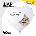 Шар Фольгированный У МЕНЯ К ТЕБЕ МУР-МУР (Белый)