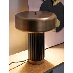 Лампа настольная Stone, Ø27х35 см, черная/золотистая