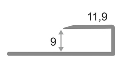 Алюминиевый профиль гнущийся ПО-П9 2700 мм