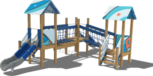 Детский городок Тула (стойки дуб, паттерн Fairytale)