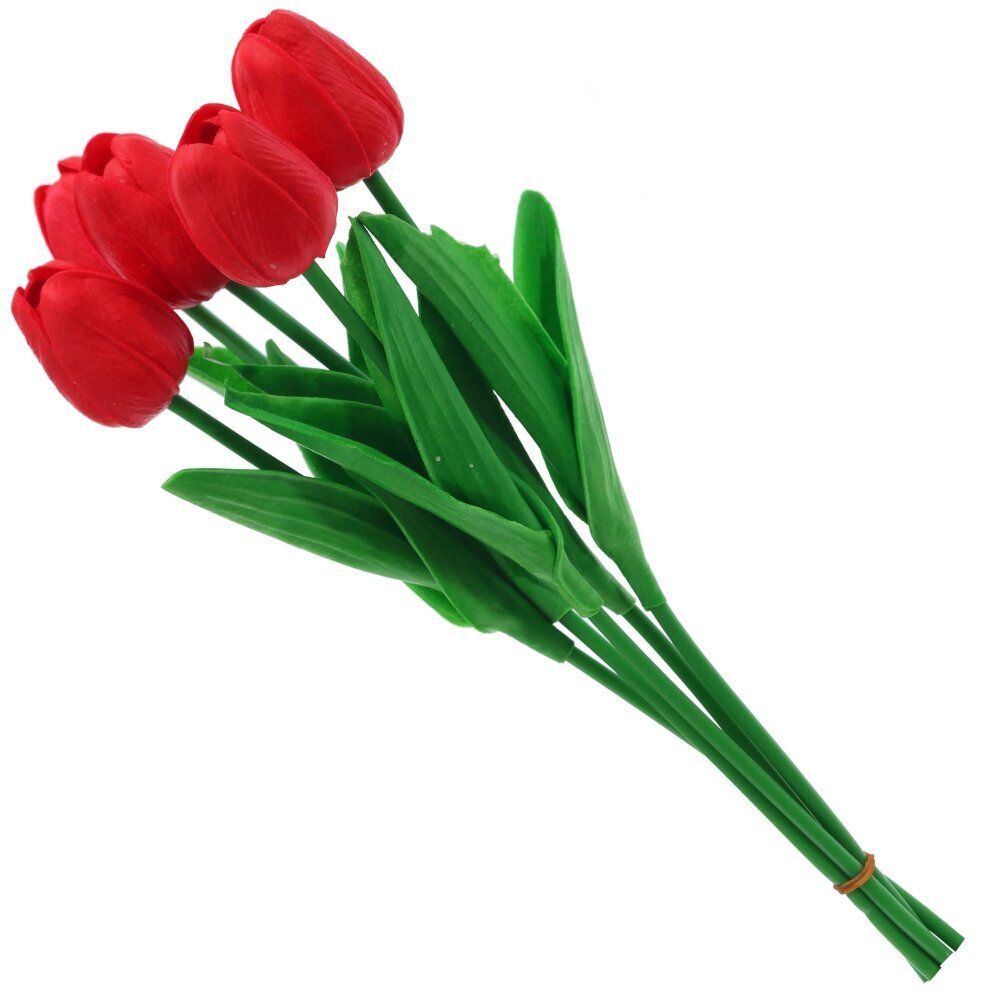 GAEM Цветы искусственные "Букет Тюльпанов" (Real Touch), L10 W10 H34 см