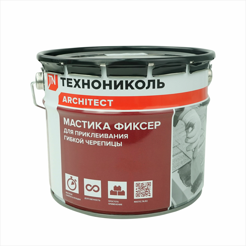Мастика для гибкой черепицы  гидроизоляционная Фиксер № 23 -3,6кг Технониколь