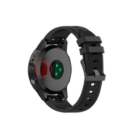 Защитная заглушка зарядного отверстия часов Garmin Fenix, Forerunner, Instinct, Venu, Vivoactive и др. (красная)