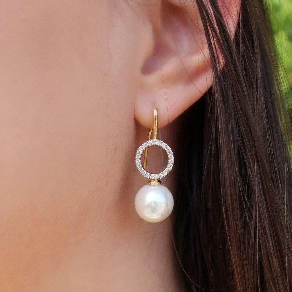 Серьги Possebon White Pearl A0977.1 G