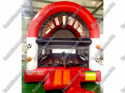 Детский надувной батут "Мячики" с крышей 5*3*3.5 м