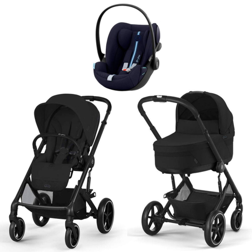 Коляска Cybex Balios S Lux BLK 2025 Cloud G i-Size Ocean Blue Plus 3 в 1 Moon Black