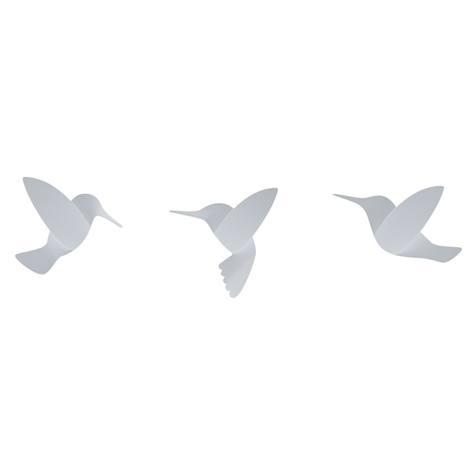 Декор для стен Hummingbird 9 элементов белый, Umbra