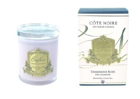 Свеча 450г Cote Noire Champagne Rose в розовом стаканчике