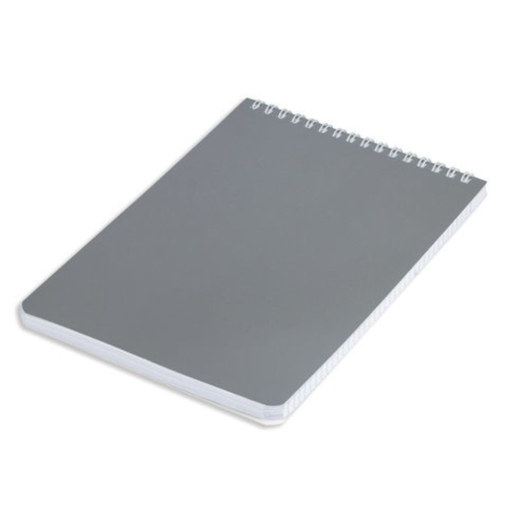 Блокнот А5 (146х205 мм) 60 л., гребень, перфорация на отрыв, лакированный, BRAUBERG, "Серебро", 111273