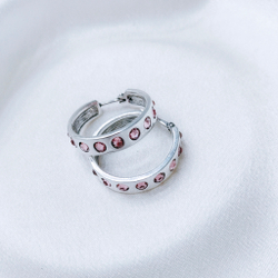 "Транч" серьги в серебряном покрытии из коллекции "Elementary" от Jenavi с замком конго