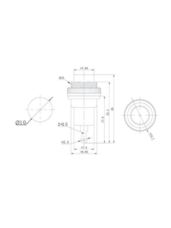 Выключатель-кнопка металл 220В 2А (2с) OFF-(ON) d10.2 красн. Mini (RWD-213) Rexant 36-3331