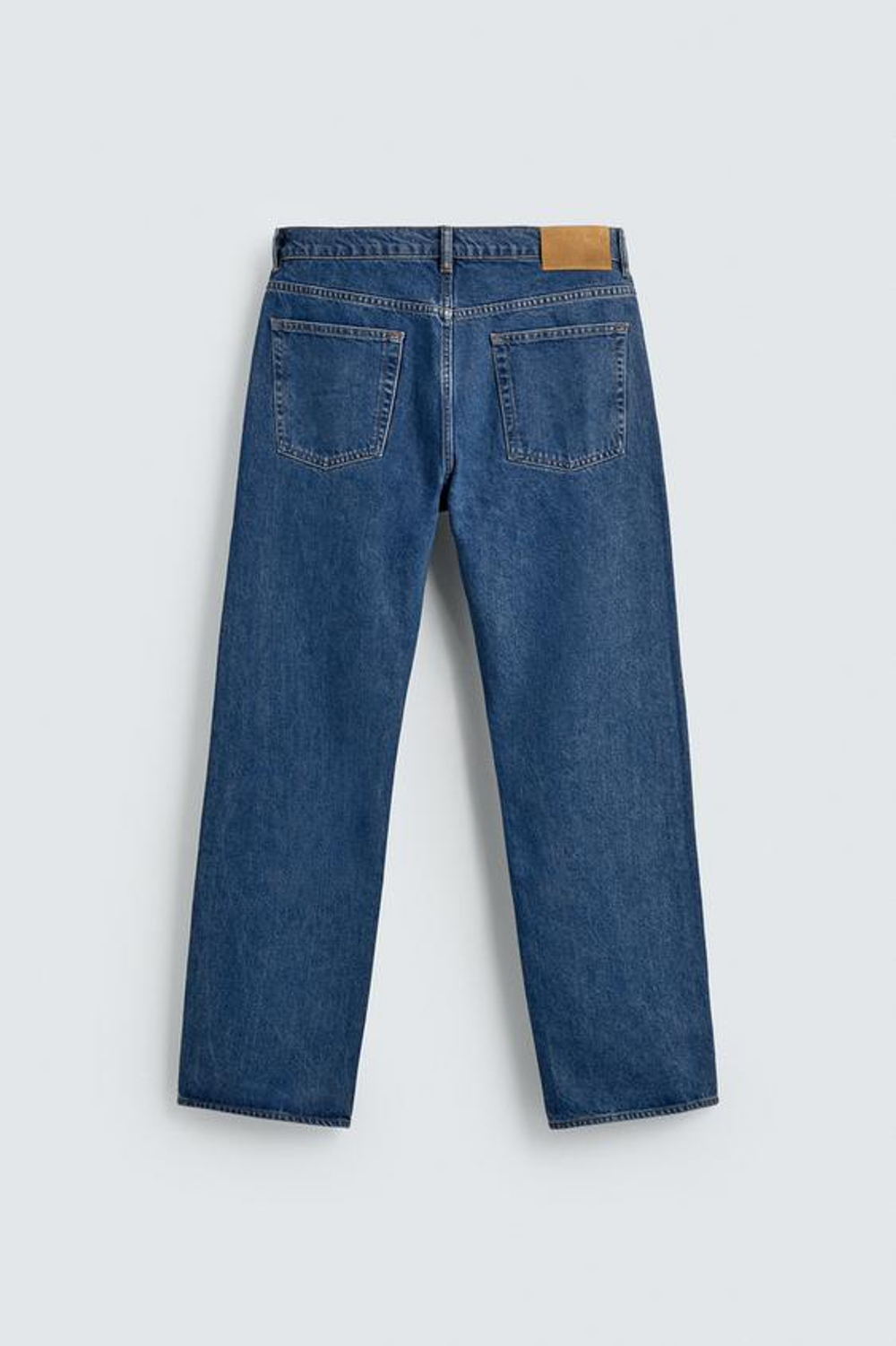 ZARA ДЖИНСЫ STRAIGHT ДЛИНОЙ ДО ЩИКОЛОТКИ, СИНИЙ