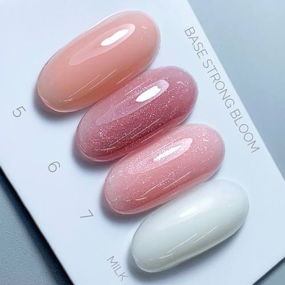 База Bloom Strong MILK жесткая 30мл (белая полупрозрачная) (без кисти)