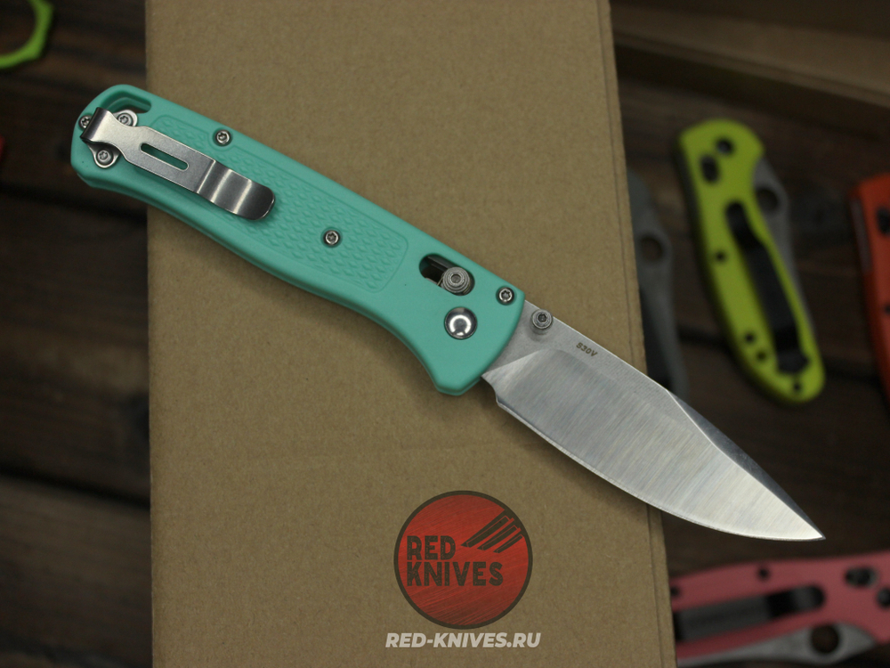 Нож Benchmade 535 Bugout CIVIL MINT (редкий цвет) А+++ - минт рукоять, клинок сатин, фурнитура сатин